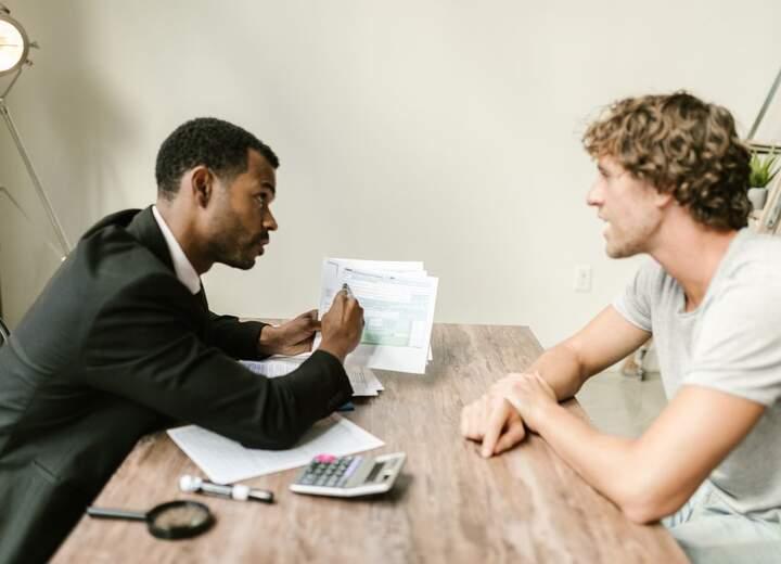 Meeting with a finance professional